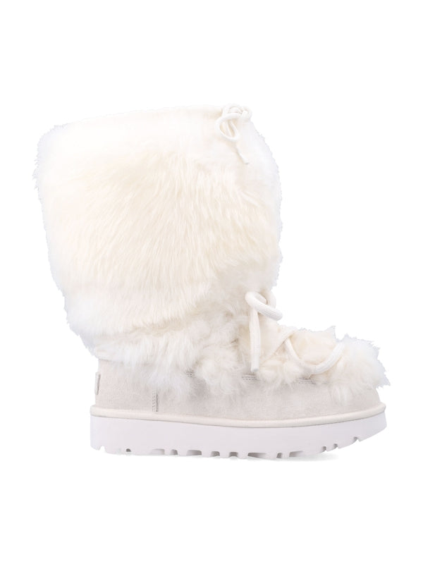 Ugg White Lace-Up Boots