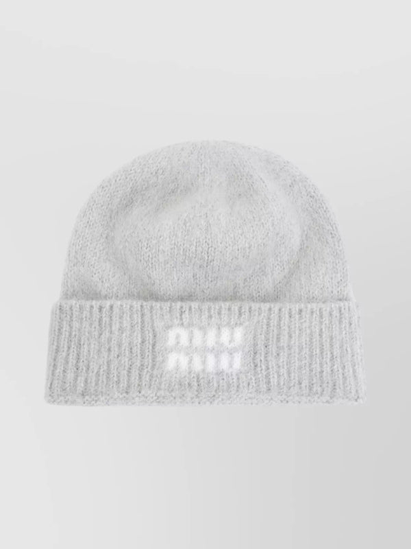 Miu Miu Logo Turn-Up Wool Beanie