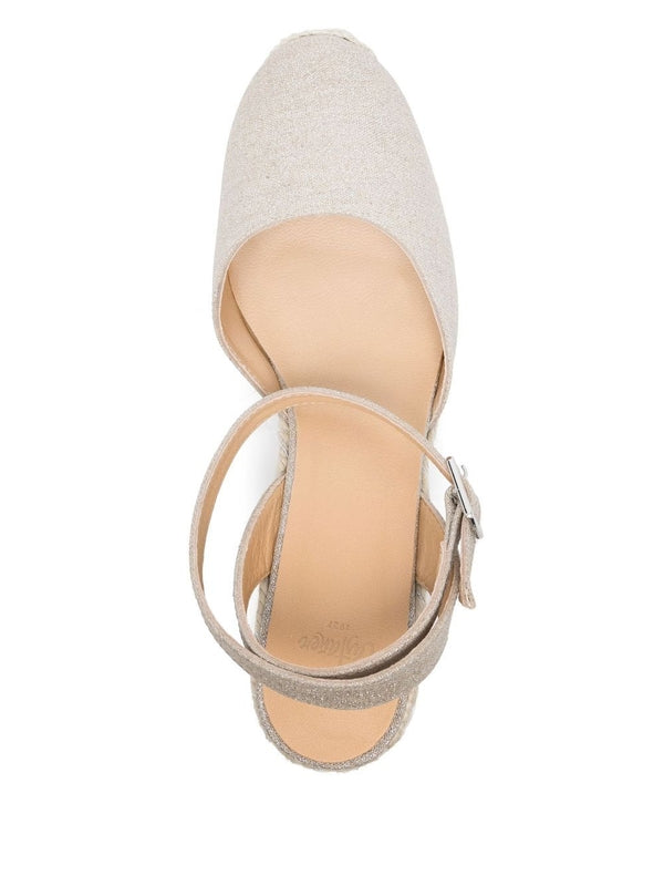 Beige Wedge Sandals