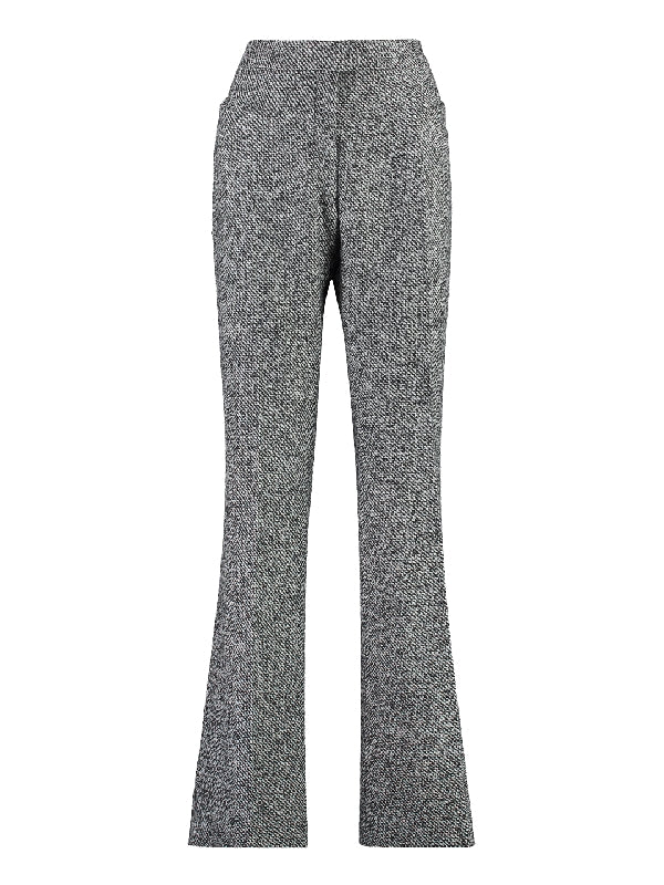 Wool Tweed Flared Pants