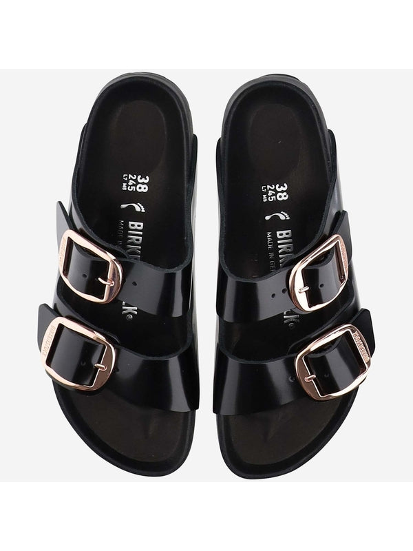 Arizona Big Buckle Patent Leather Sandals