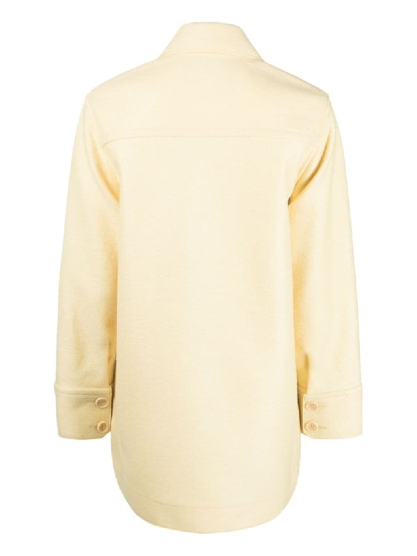 Avril Yellow Virgin Wool Coat