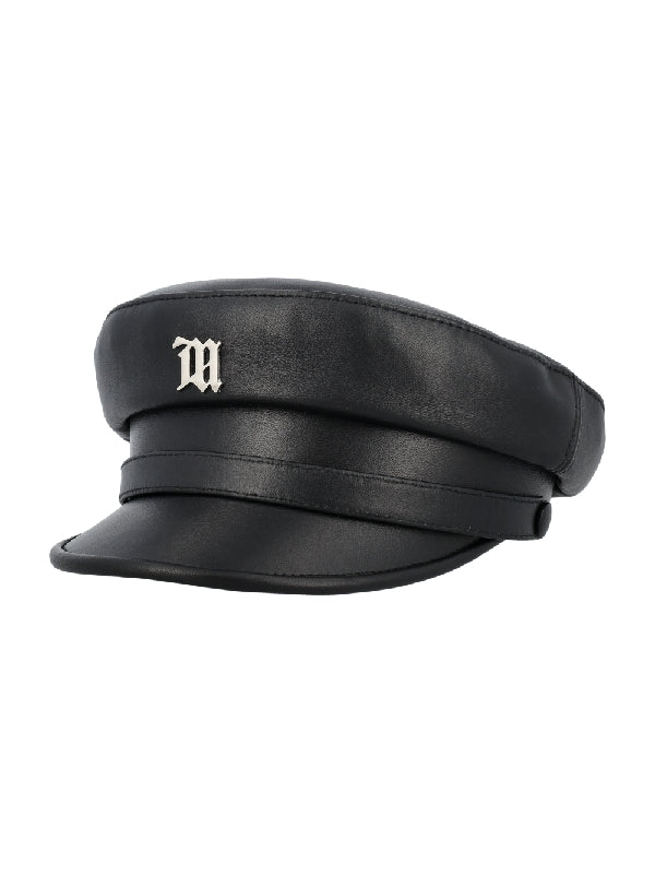 Monogram Detail Baker Boy Hat