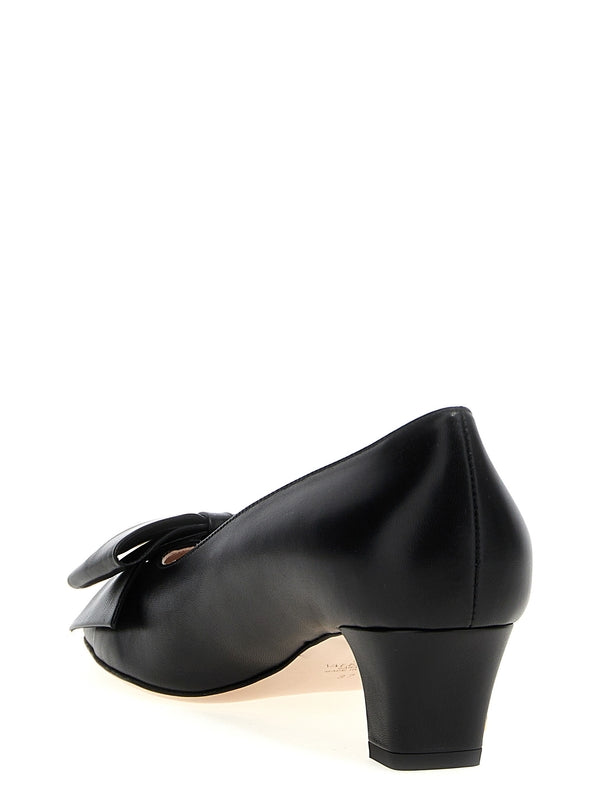 Bowow Bow Leather Pumps Heel