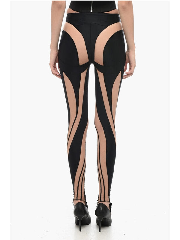 Cut-Out Sheer Detail Leggings