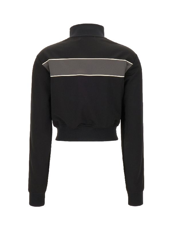 Logo Decor Crop Track Jacket