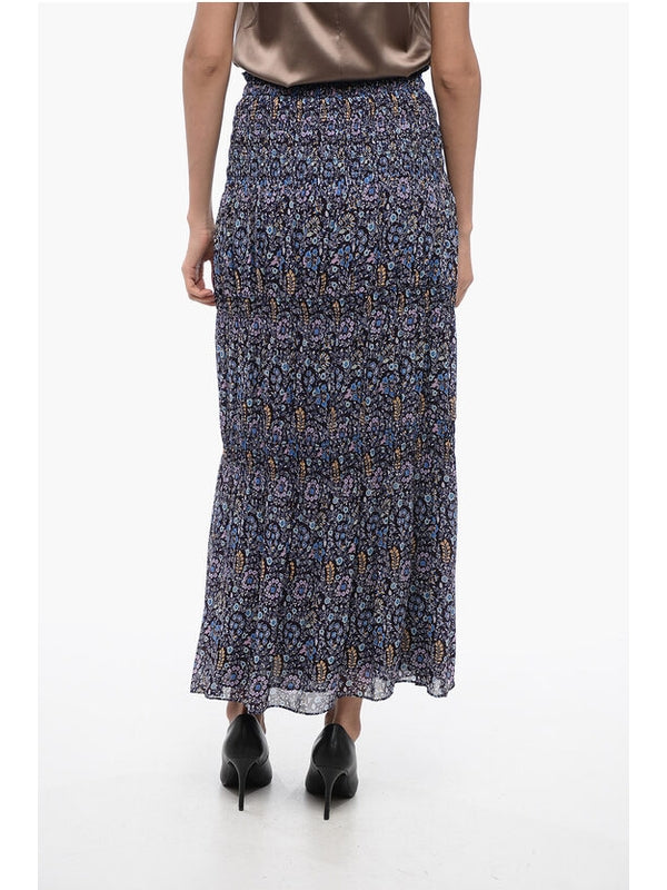 Allover Print Long Skirt