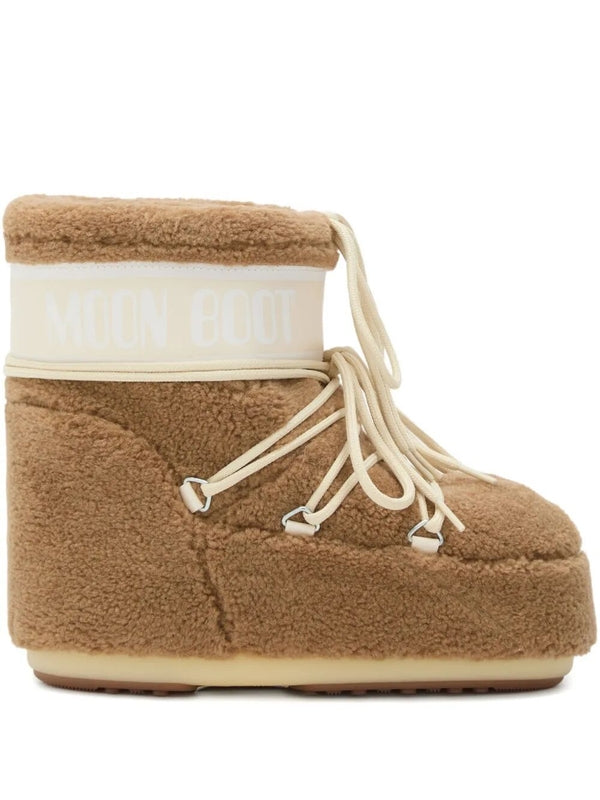 Moonboots Beige Lace-Up Boots