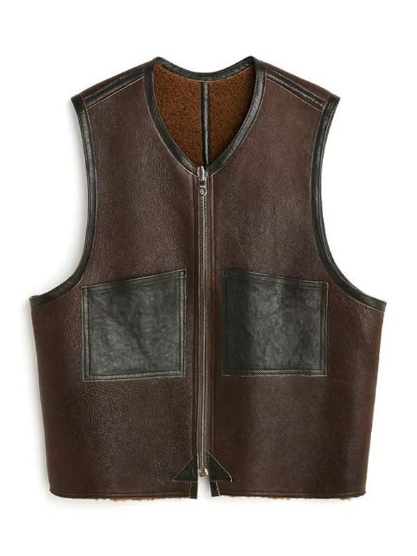 Reversible Shearling Leather Vest