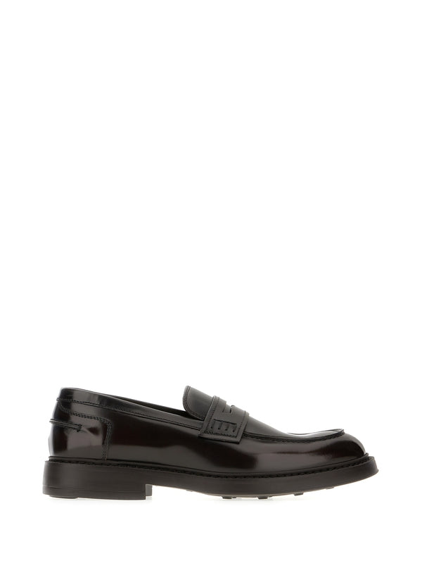 Black Leather Penny Loafers