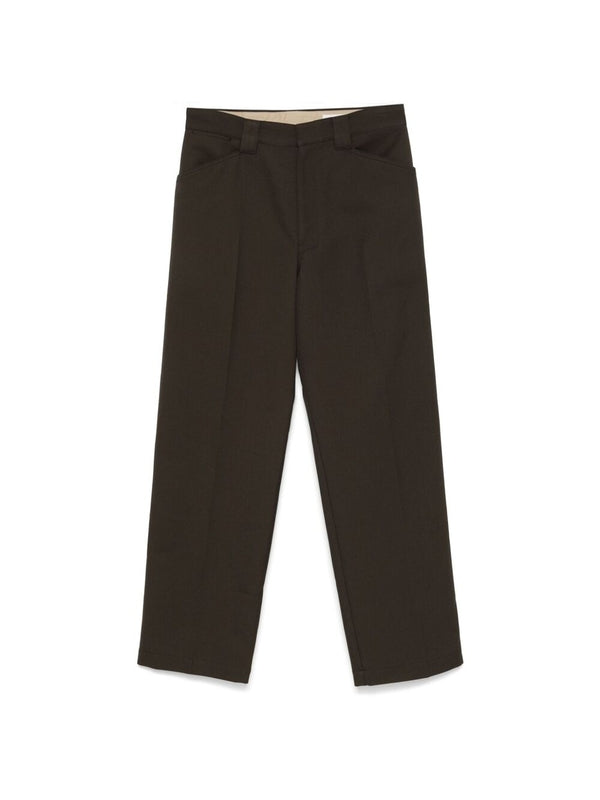 Straight Cotton Wool Pants