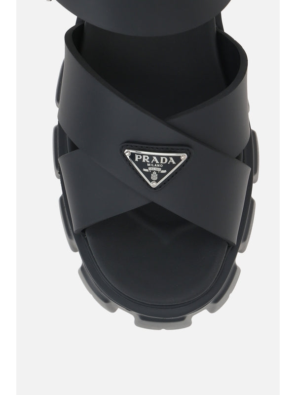 Triangular Logo Rubber Sandals