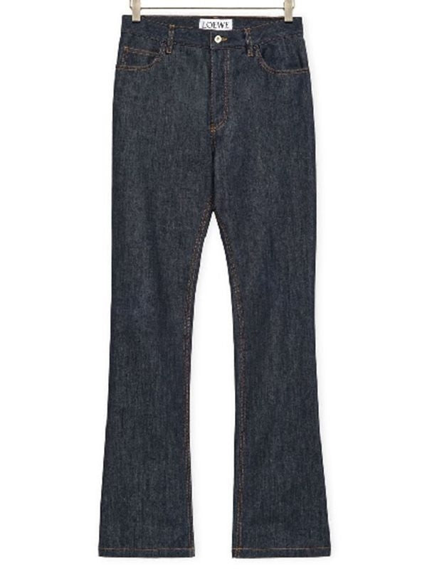 Logo-tab Bootleg Denim Pants