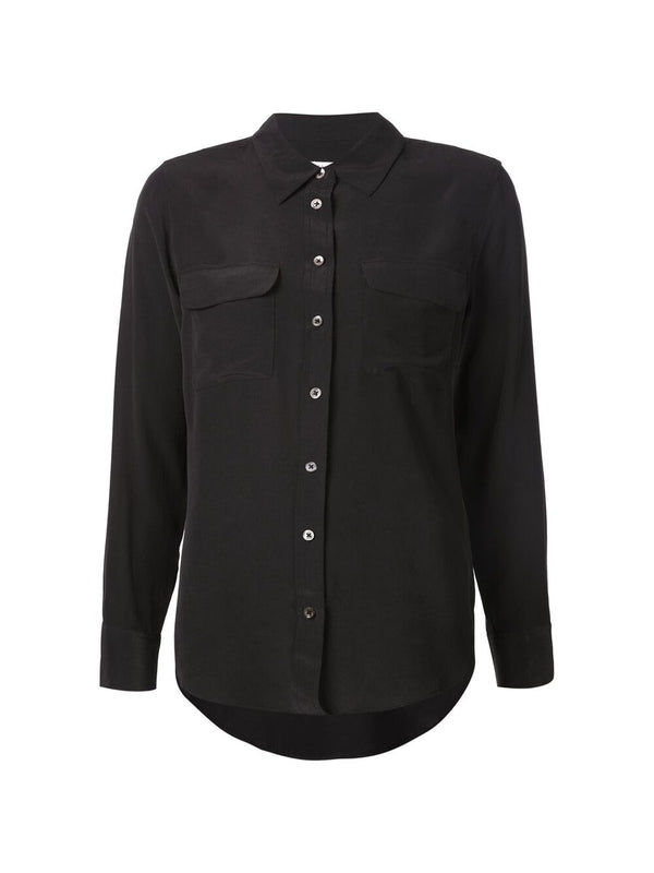 Chest Pocket Silk Shirt