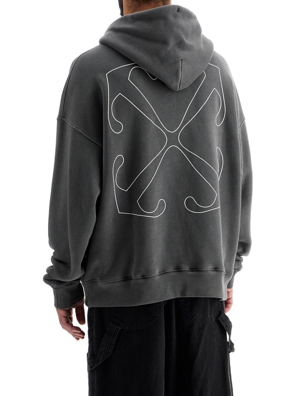 Back Arrow Logo Cotton Hoodie