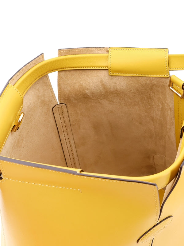 ディ ロゴ レザー スモール トートバッグ