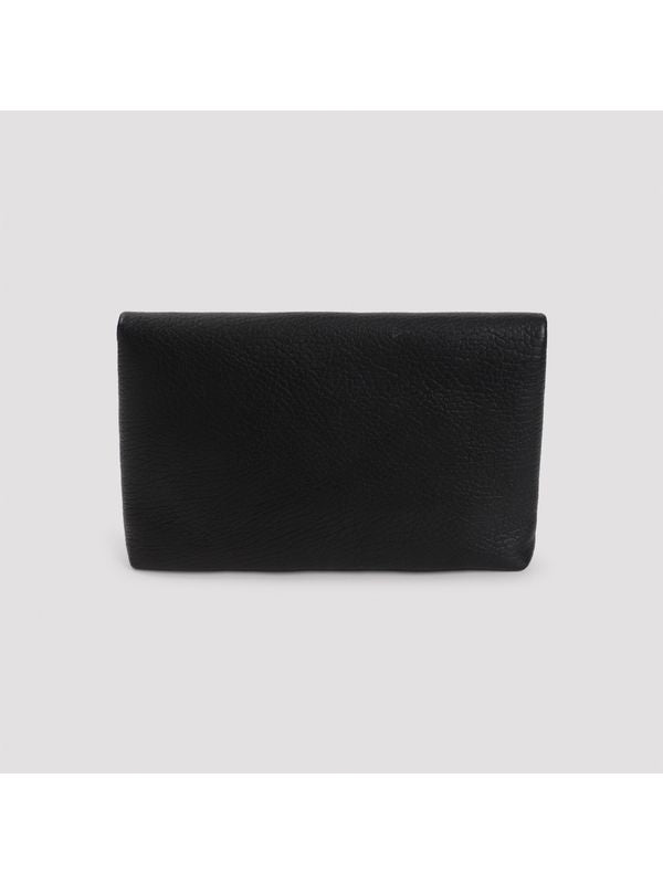 Envelope Logo Leather Clutch
  Bag