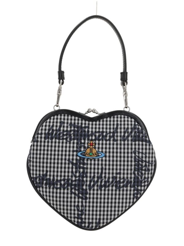 Orb Logo Embroidery Check Pattern Tote Bag