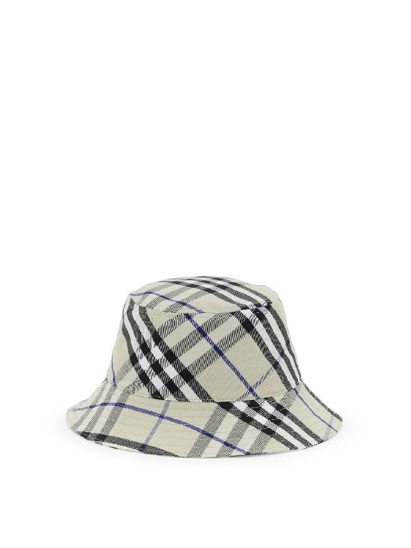 Check Cotton Blend Bucket Hat - Jente