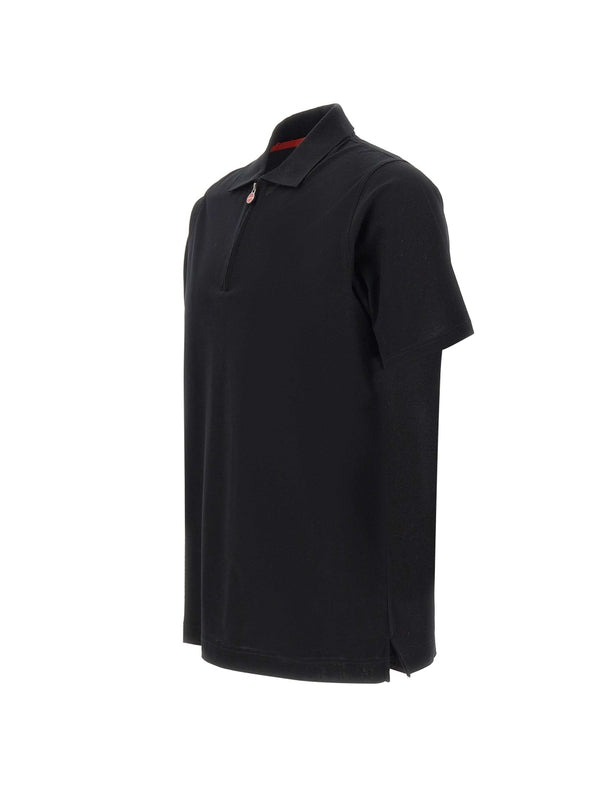 Kiton Black Polo Shirts