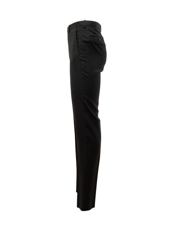 Black Wool Tailored Pants