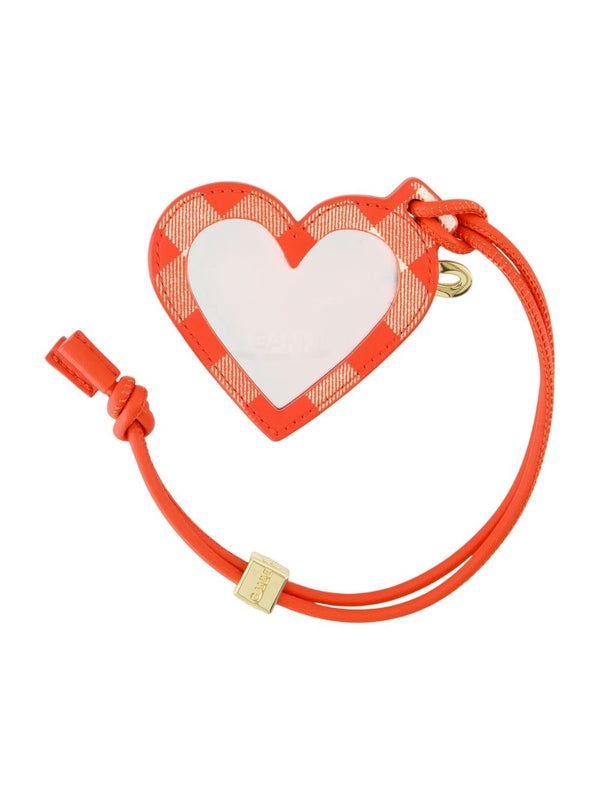 Ganni Orange Checked Bag Accessories