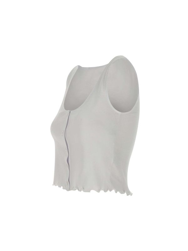 Button Detail Cotton Sleeveless Top