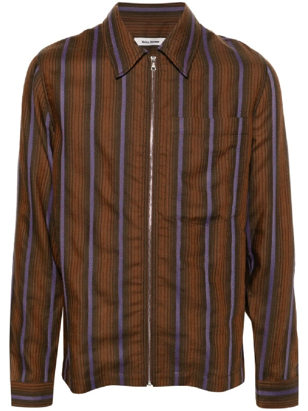 Stripe Zip-Up Shirt