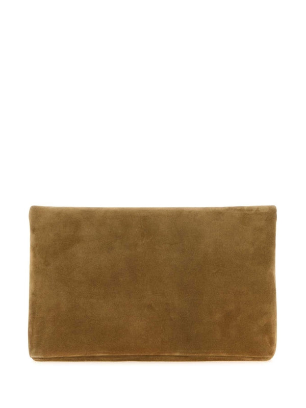 Saint Laurent Brown Clutch Bags