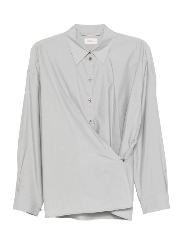 Straight Collar Twist Shirt