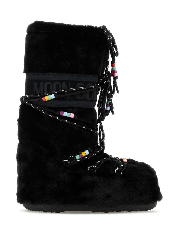 Icon Beaded
  Strap Fur Boots