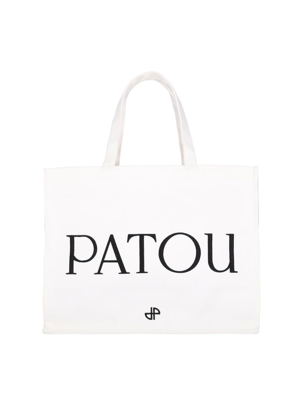 PATOU - Logo Cotton Tote Bag - Jente