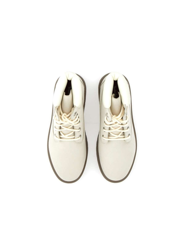 Timberland White Lace-Up Boots