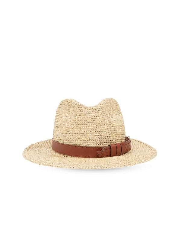 Leather Strap Straw Hat