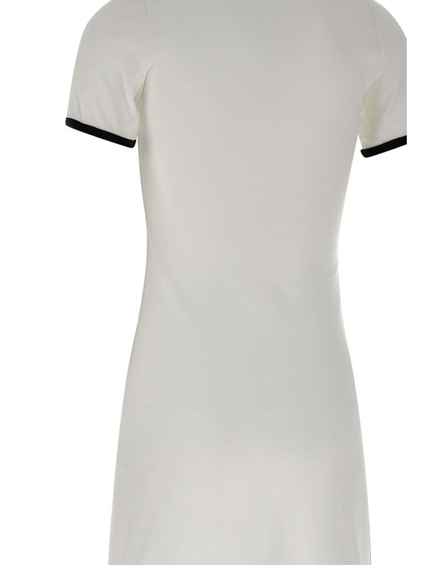 Logo Detail Cotton Short Sleeve Dress
