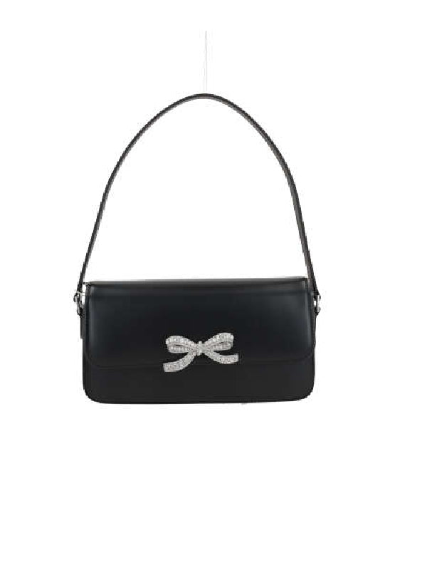 Bow Detail Leather Tote Bag