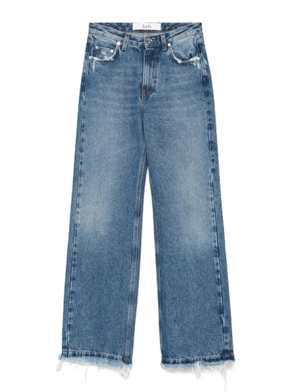 CLARA Back Pocket Detail Denim Pants