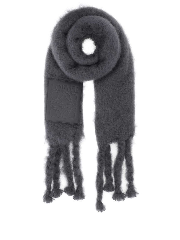 Logo Patch Mohair Wool Muffler