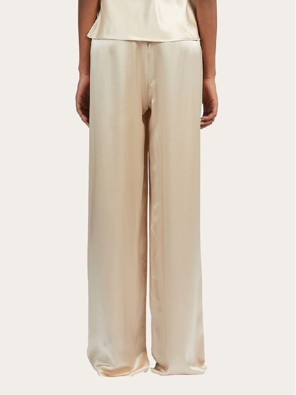 Satin Banded Wide Pants