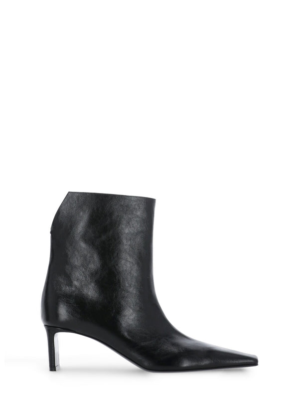 Khaite Black Ankle Boots