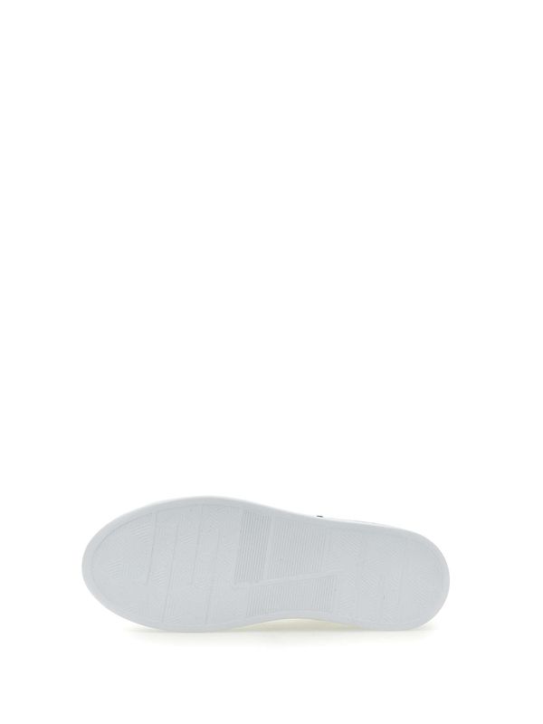 White Leather Low-Top Sneakers