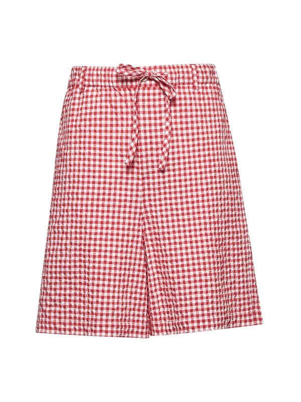 Check Pattern Nylon Cotton Shorts