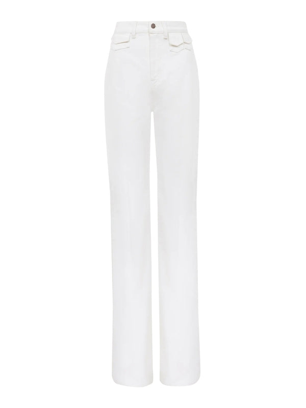 Back Logo Patch Flare Denim Pants