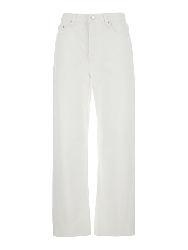 Twisted Seam Denim Full Length Denim Pants