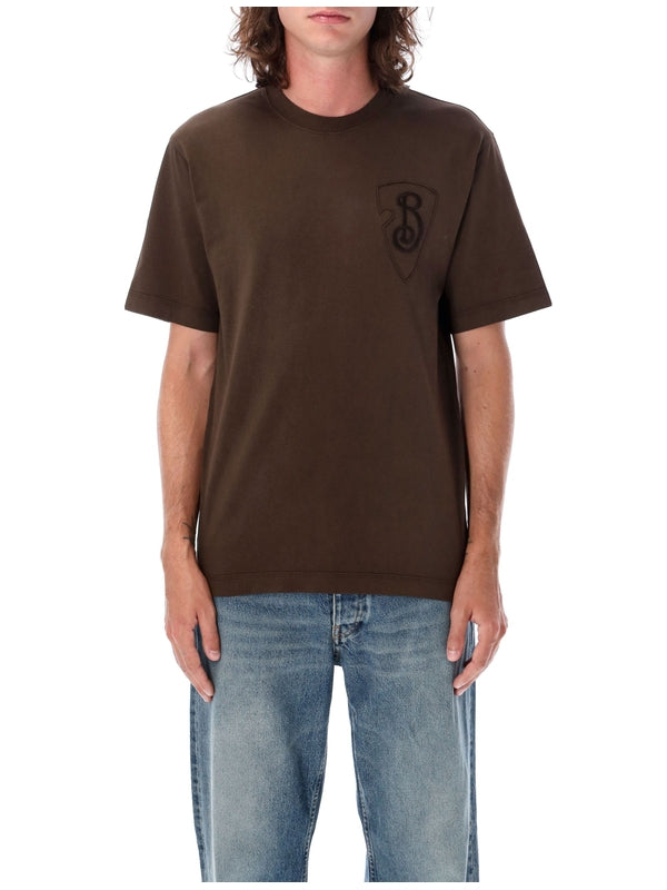 BURBERRY - B Embroidery Cotton Short Sleeve T-Shirt - Jente