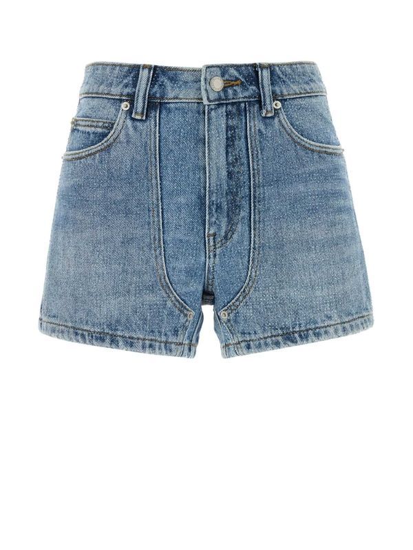 Back Logo Patch Denim Shorts