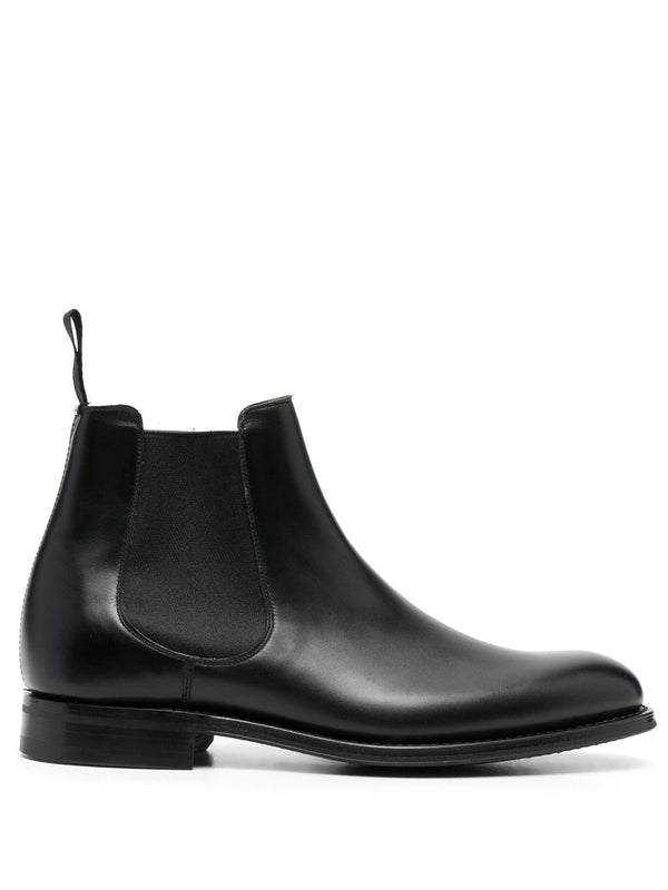 Black Leather Chelsea Boots