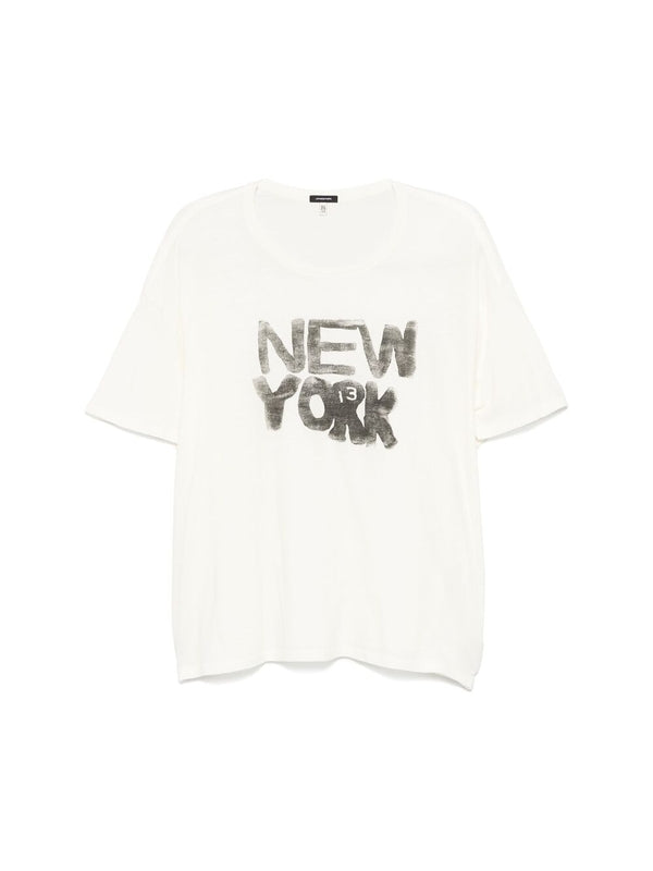 NEW YORK 13 Printing Short Sleeve T-Shirt