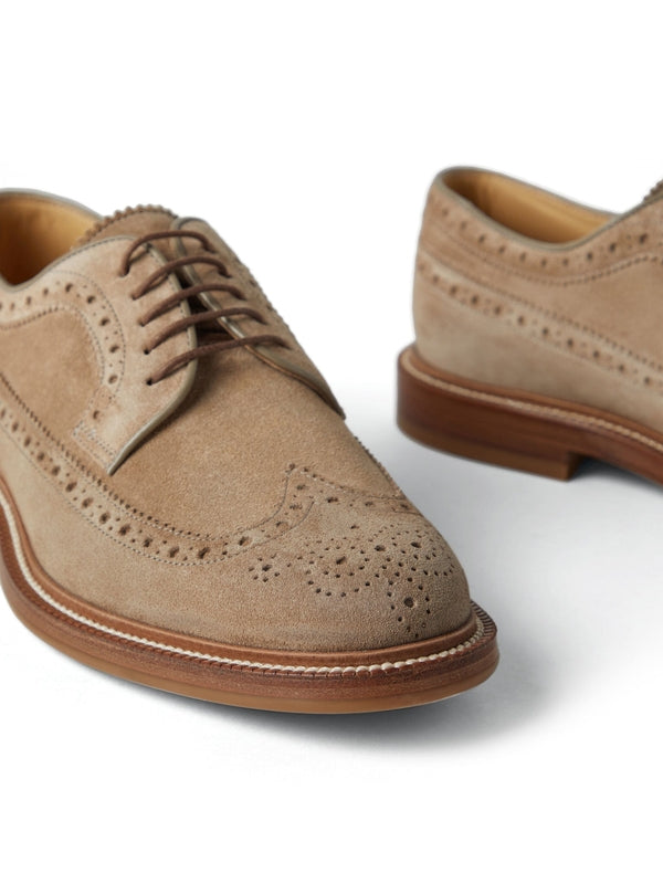 Brogue Suede Derby Shoes