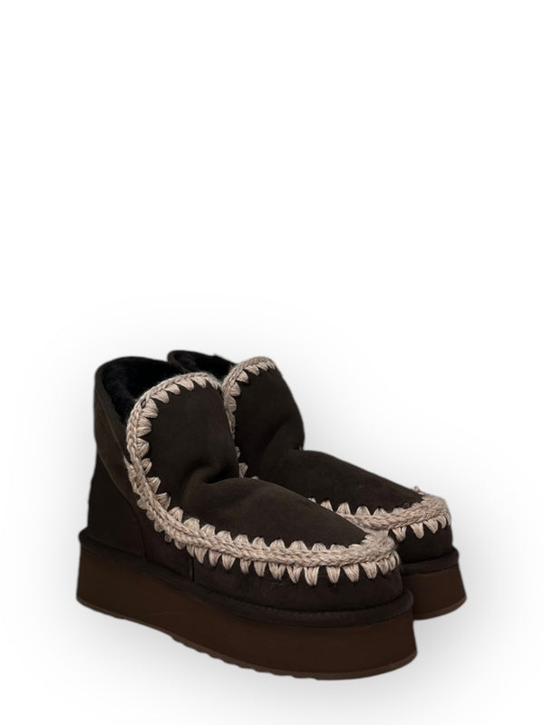 Eskimo Mini Platform Leather Ankle Boots